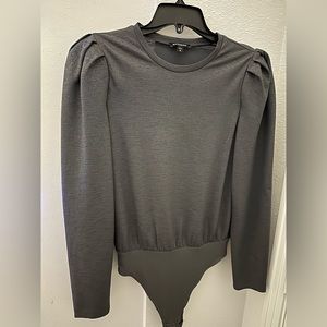 Gray shimmery bodysuit